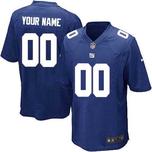 Youth Nike New York Giants Customized Blue Team Color Stitched NFL Game Jersey