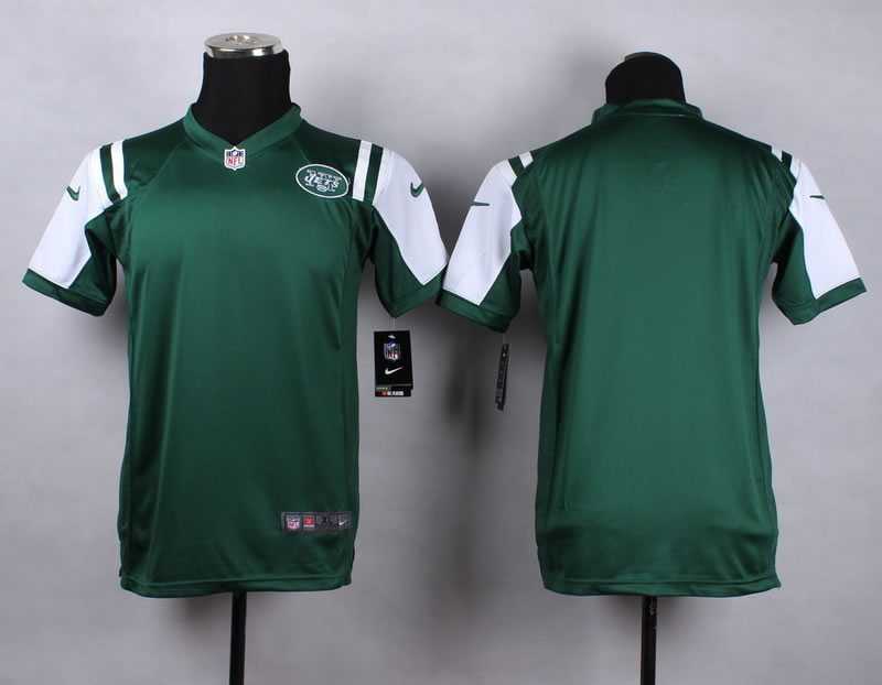 Youth Nike New York Jets Customized Green Team Color Stitched NFL Game Jersey