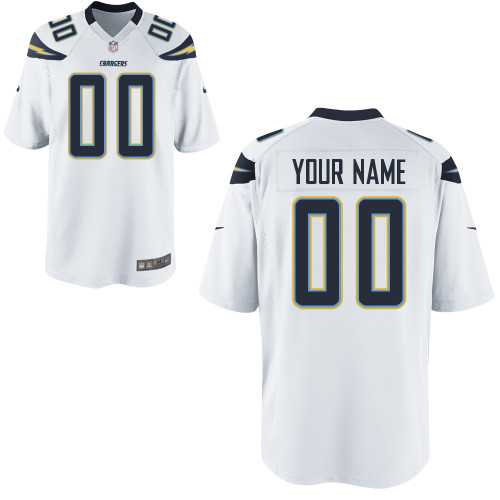 Youth Nike San Diego Chargers Customized White Team Color Stitched NFL Game Jersey