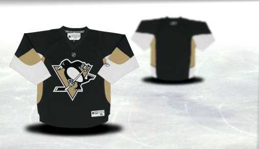 Youth Pittsburgh Penguins Customized Black Stitched Hockey Jersey