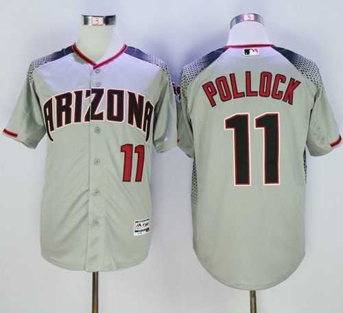 Arizona Diamondbacks #11 A. J. Pollock Gray Brick New Cool Base Stitched Baseball Jersey Sanguo
