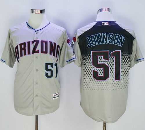 Arizona Diamondbacks #51 Randy Johnson Gray Capri New Cool Base Stitched Baseball Jersey Sanguo