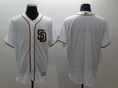 San Diego Padres Customized Men's White Flexbase Collection Stitched Baseball Jersey