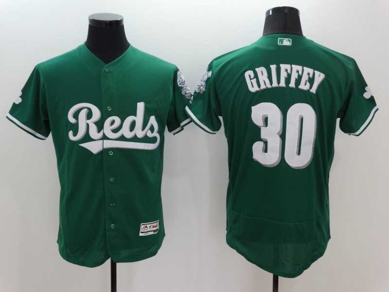 Cincinnati Reds Customized Men's Green Celtic Flexbase Collection Stitched Baseball Jersey