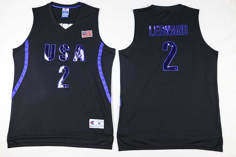 Nike 2016 Team USA #2 Kawhi Leonard Black Stitched NBA Jersey