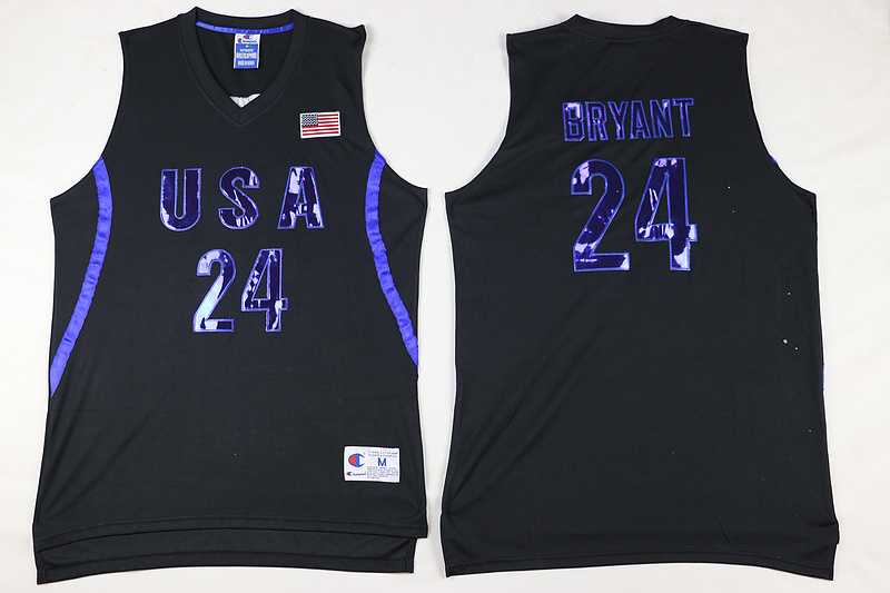 Nike 2016 Team USA #24 Kobe Bryant Black Stitched NBA Jersey