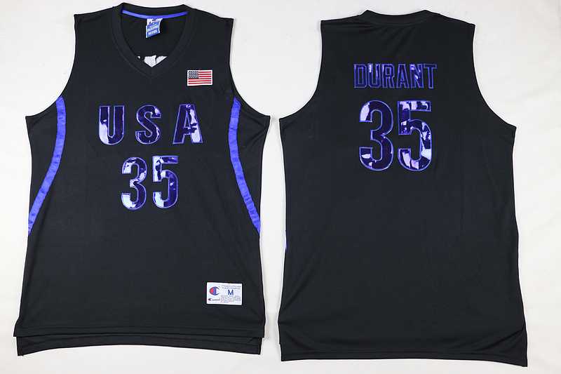 Nike 2016 Team USA #35 Kevin Durant Black Stitched NBA Jersey