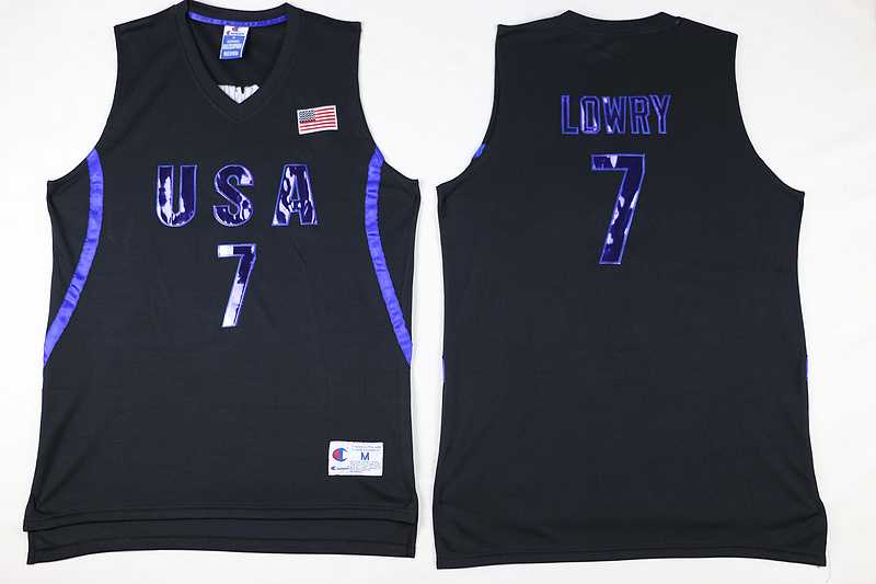 Nike 2016 Team USA #7 Kyle Lowry Black Stitched NBA Jersey