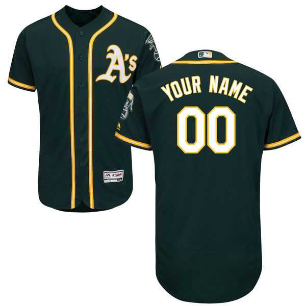 Oakland Athletics Customized Majestic Flexbase Collection Stitched Baseball WEM Jersey - Green