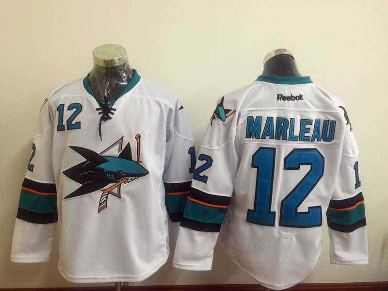 San Jose Sharks #12 Patrick Marleau New White Stitched NHL Jersey