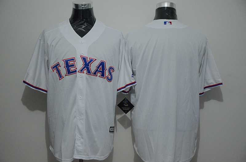 Texas Rangers Customized Men's White New Cool Base Stitched Baseball Jersey