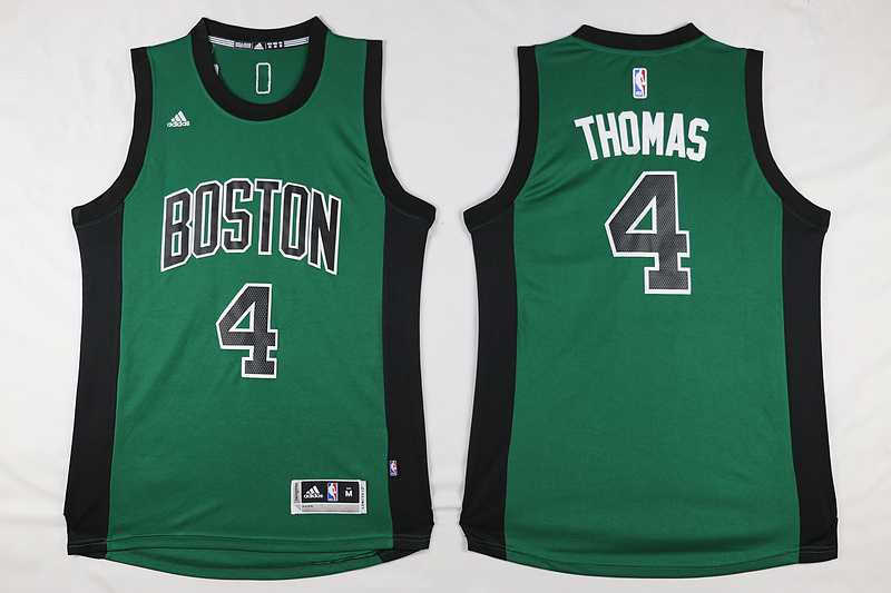Boston Celtics #4 Isaiah Thomas Green-Black Swingman Stitched NBA Jersey