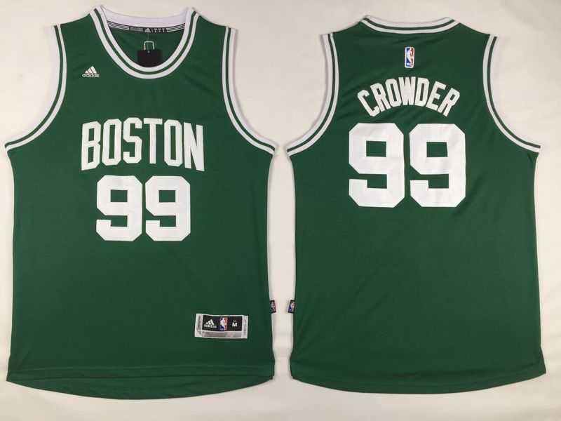 Boston Celtics #99 Crowder Revolution 30 Green Swingman Stitched NBA Jersey