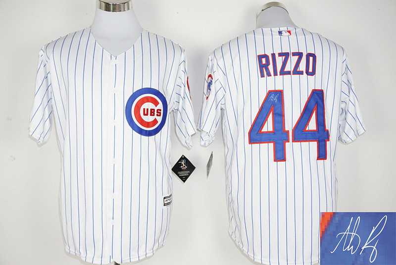 Chicago Cubs #44 Anthony Rizzo White New Cool Base Stitched Signature Edition Jersey