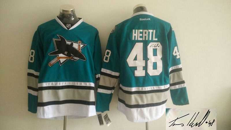 San Jose Sharks #48 Tomas Hertl New Green Stitched Hockey Signature Edition Jersey