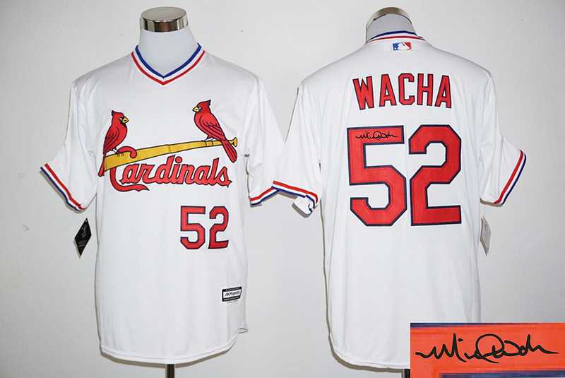 St. Louis Cardinals #52 Michael Wacha White New Cool Base Stitched Pullover Signature Edition Jersey