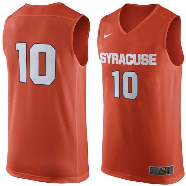 Printed Syracuse Orange #10 Nike Replica Orange Tank Top Jersey