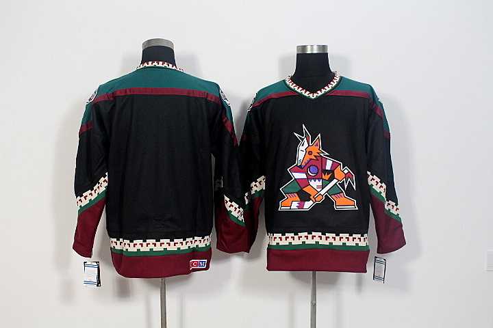 Men Phoenix Coyotes Customized Black Stitched NHL Jersey