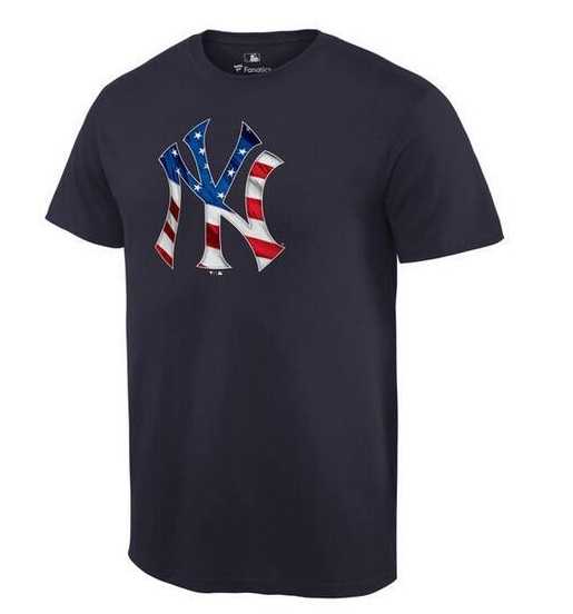 Men's New York Yankees Navy Banner Wave T-Shirt
