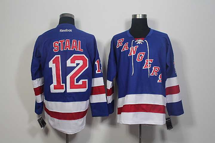 New York Rangers #12 Staal Light Blue Stitched NHL Jersey