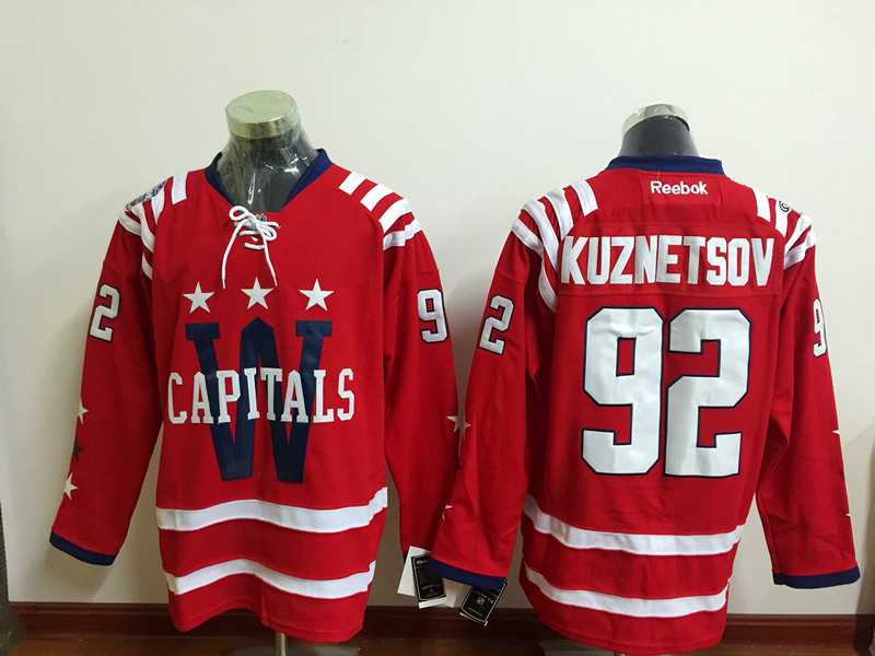 Washington Capitals #92 Evgeny Kuznetsov New Red Stitched NHL Jersey
