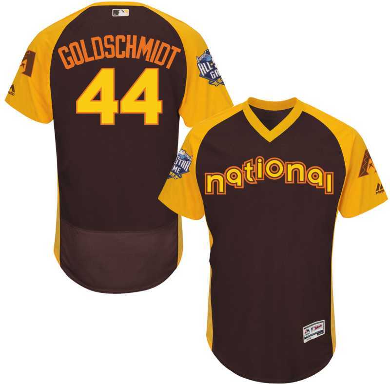 Arizona Diamondbacks #44 Paul Goldschmidt Brown Men's 2016 All Star National League Stitched Baseball Jersey