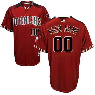 Arizona Diamondbacks Customized Men's Red-Black Flexbase Collection Stitched Baseball Jersey