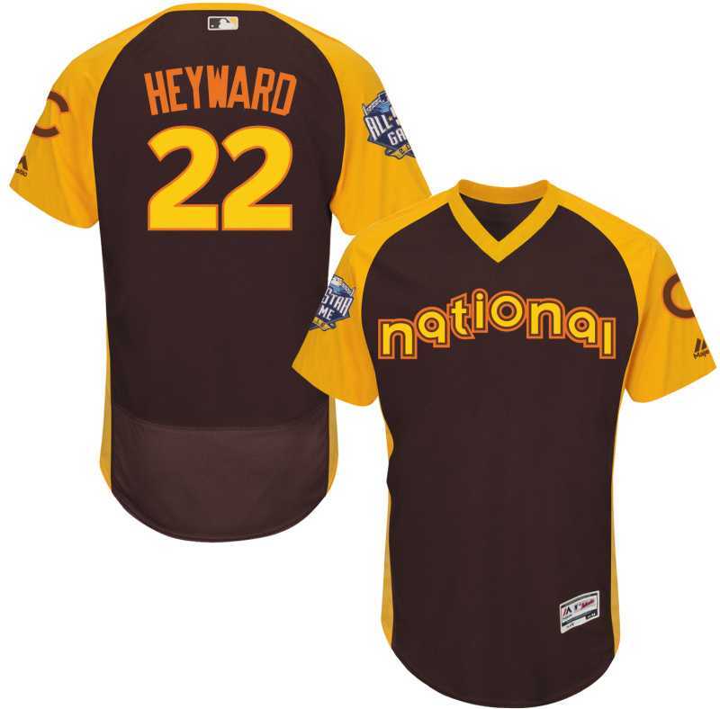 Chicago Cubs #22 Jason Heyward Brown Men's 2016 All Star National League Stitched Baseball Jersey