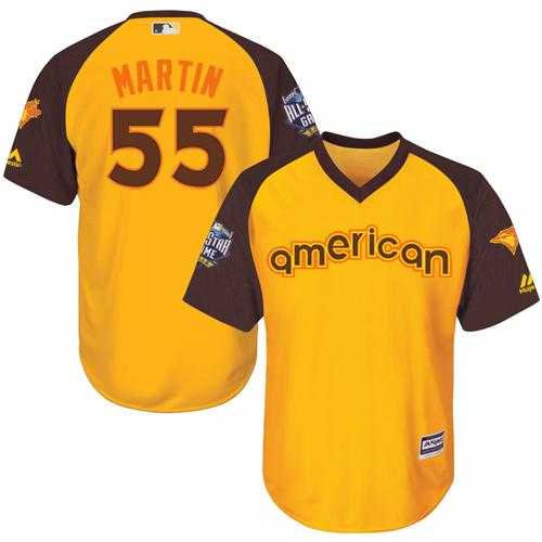 Youth Toronto Blue Jays #55 Russell Martin Gold 2016 All Star American League Stitched Baseball Jersey