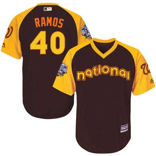 Youth Washington Nationals #40 Wilson Ramos Brown 2016 All Star National League Stitched Baseball Jersey