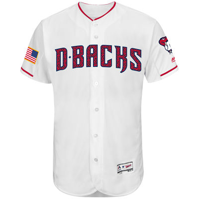 Arizona Diamondbacks Customized White 2016 Fashion Stars & Stripes Flexbase Stitched Baseball Jersey