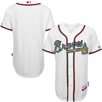 Atlanta Braves Customized White Camo Cool Base Stitched Baseball Jersey