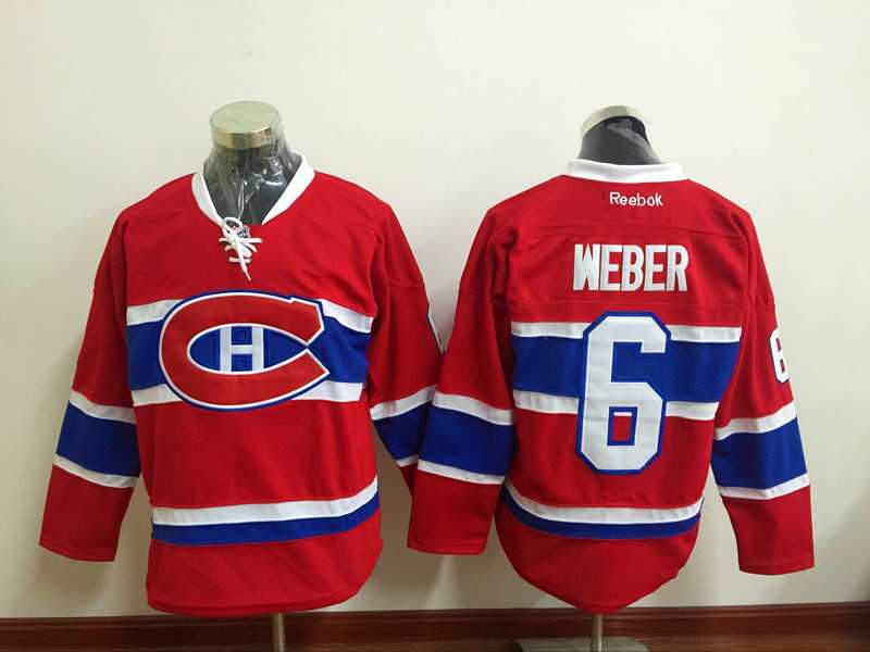 Montreal Canadiens #6 Weber 2016 Red Stitched NHL Jersey