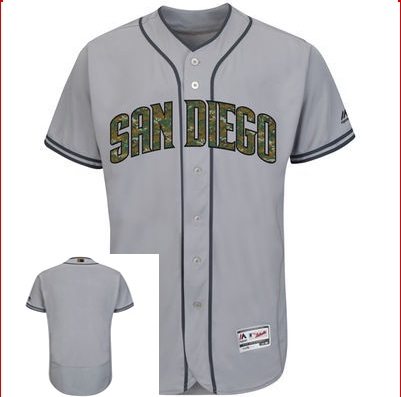 San Diego Padres Customized Gray Flexbase Collection 2016 Memorial Day Stitched Baseball Jersey