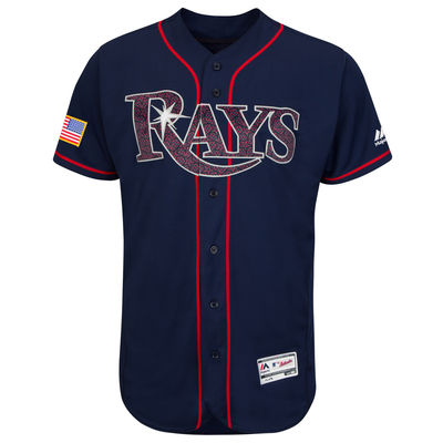 Tampa Bay Rays Blank Navy Blue 2016 Fashion Stars & Stripes Flexbase Stitched Baseball Jersey Jiasu