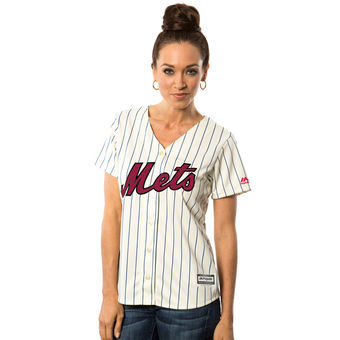 Women New York Mets Customized White 2016 Fashion Stars & Stripes New Cool Base Stitched Baseball Jersey