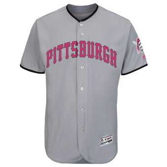 Pittsburgh Pirates Customized Men's Gray 2016 Mother's Day Flexbase Collection Stitched Baseball Jersey