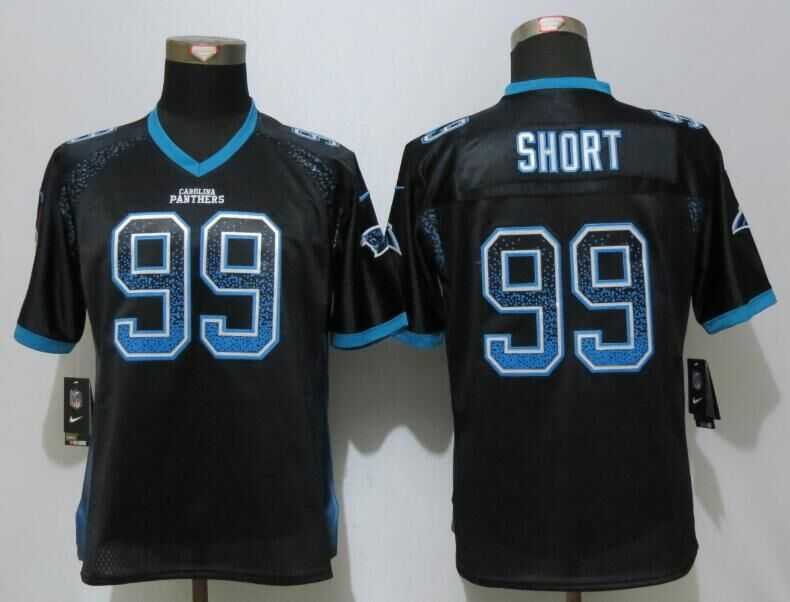 Women Nike Carolina Panthers #99 Short Drift Fashion Black Stitched Elite Jersey