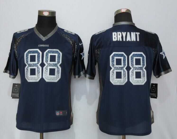 Women Nike Dallas Cowboys #88 Bryant Drift Fashion Blue Stitched Elite Jersey
