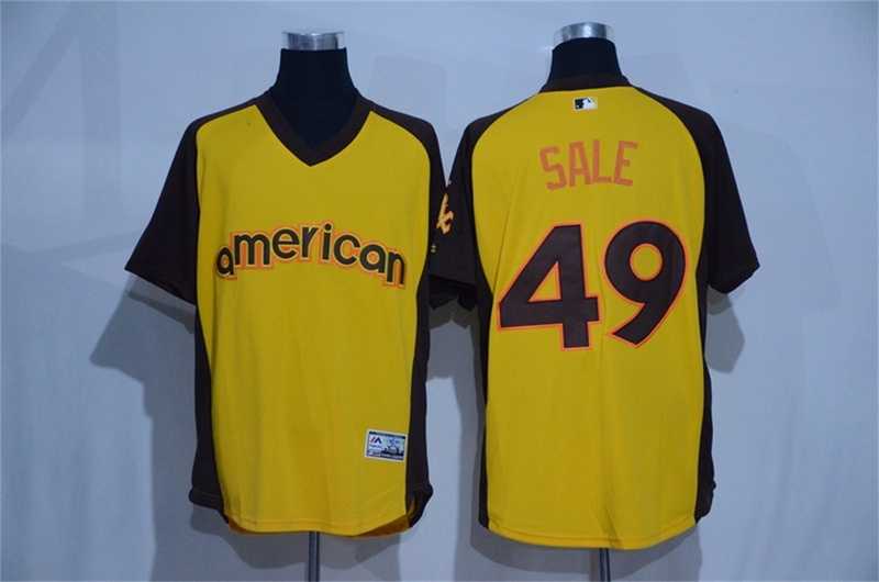 Chicago White Sox #49 Chris Sale Gold 2016 All Star American League Stitched Jersey