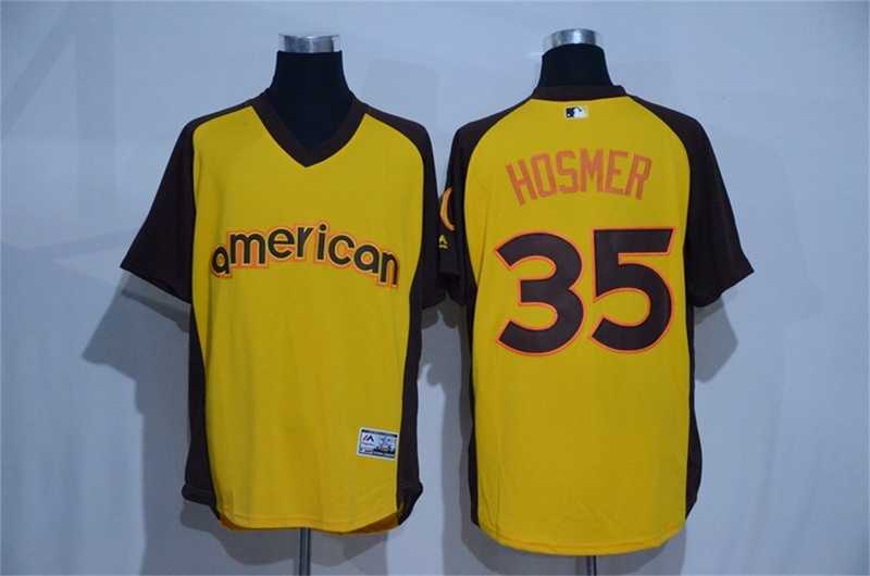 Kansas City Royals #35 Eric Hosmer Gold 2016 All Star American League Stitched Jersey
