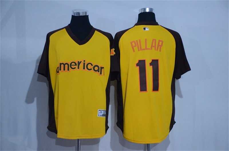 Toronto Blue Jays #11 Kevin Pillar Gold 2016 All Star American League Stitched Jersey