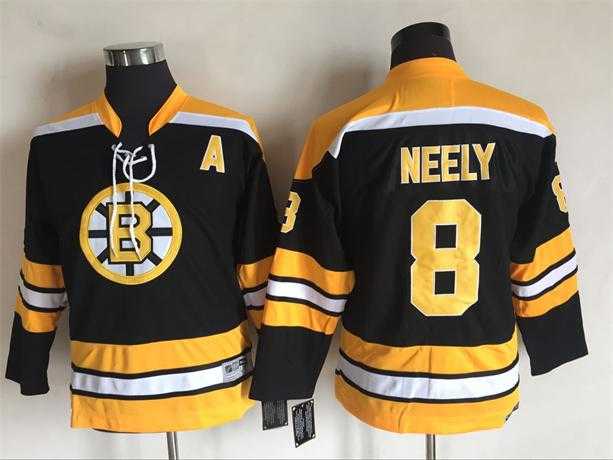 Youth Boston Bruins #8 Cam Neely Black CCM Throwback Stitched NHL Jersey