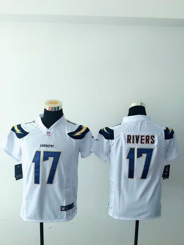Youth Nike San Diego Chargers #17 Philip Rivers White Team Color Stitched Game Jersey