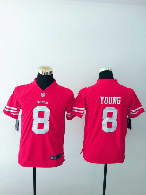 Youth Nike San Francisco 49ers #8 Young Red Team Color Stitched Game Jersey