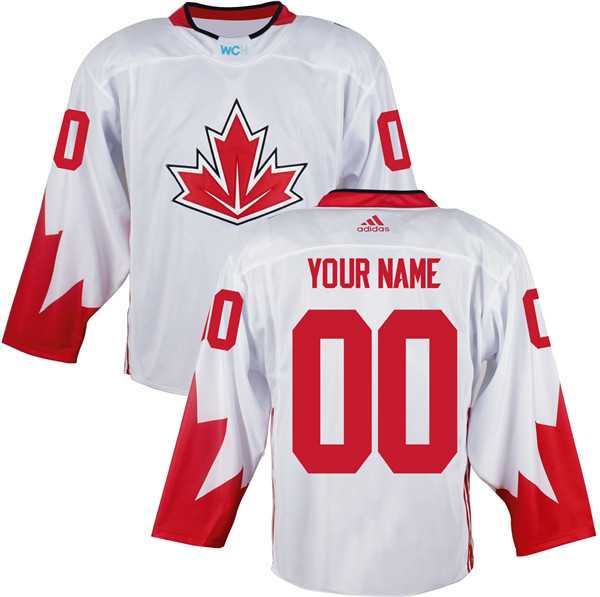Customized Team Canada 2016 World Cup Of Hockey Olympics Game Men's White Stitched Jersey