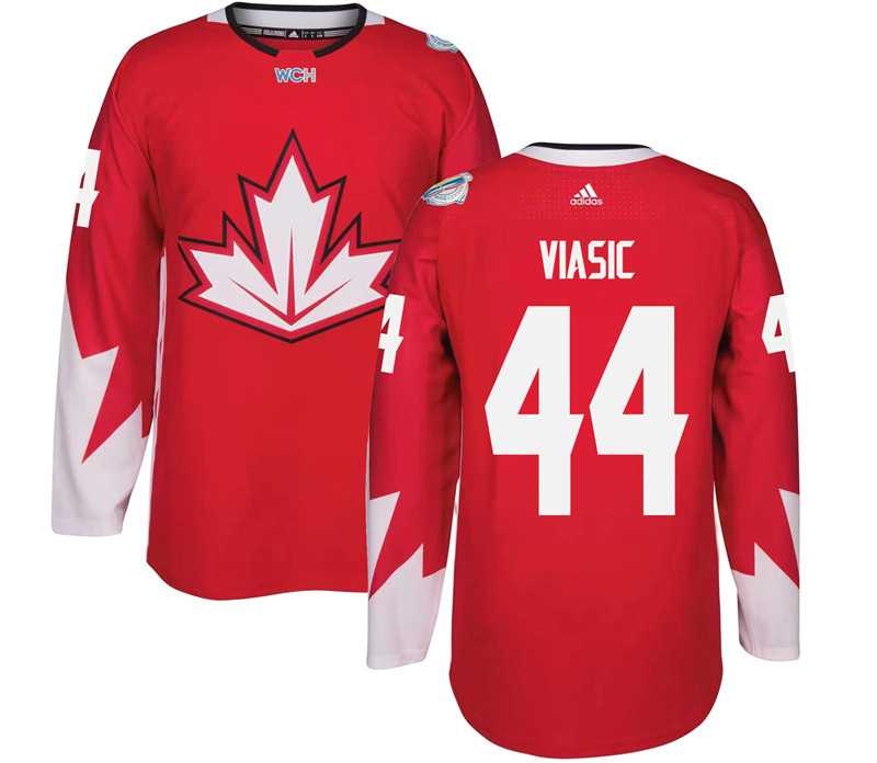 Glued Team Canada #44 Marc-Edouard Vlasic 2016 World Cup of Hockey Olympics Game Red Jersey