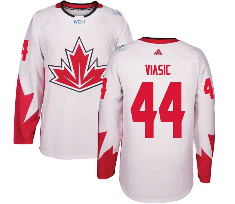 Glued Team Canada #44 Marc-Edouard Vlasic 2016 World Cup of Hockey Olympics Game White Jersey