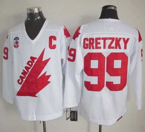 Olympic 1991 Canada #99 Wayne Gretzky White CCM Throwback Stitched NHL Jersey