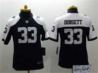 Youth Nike Dallas Cowboys #33 Tony Dorsett Blue Thanksgiving Team Color Stitched Game Signature Edition Jersey